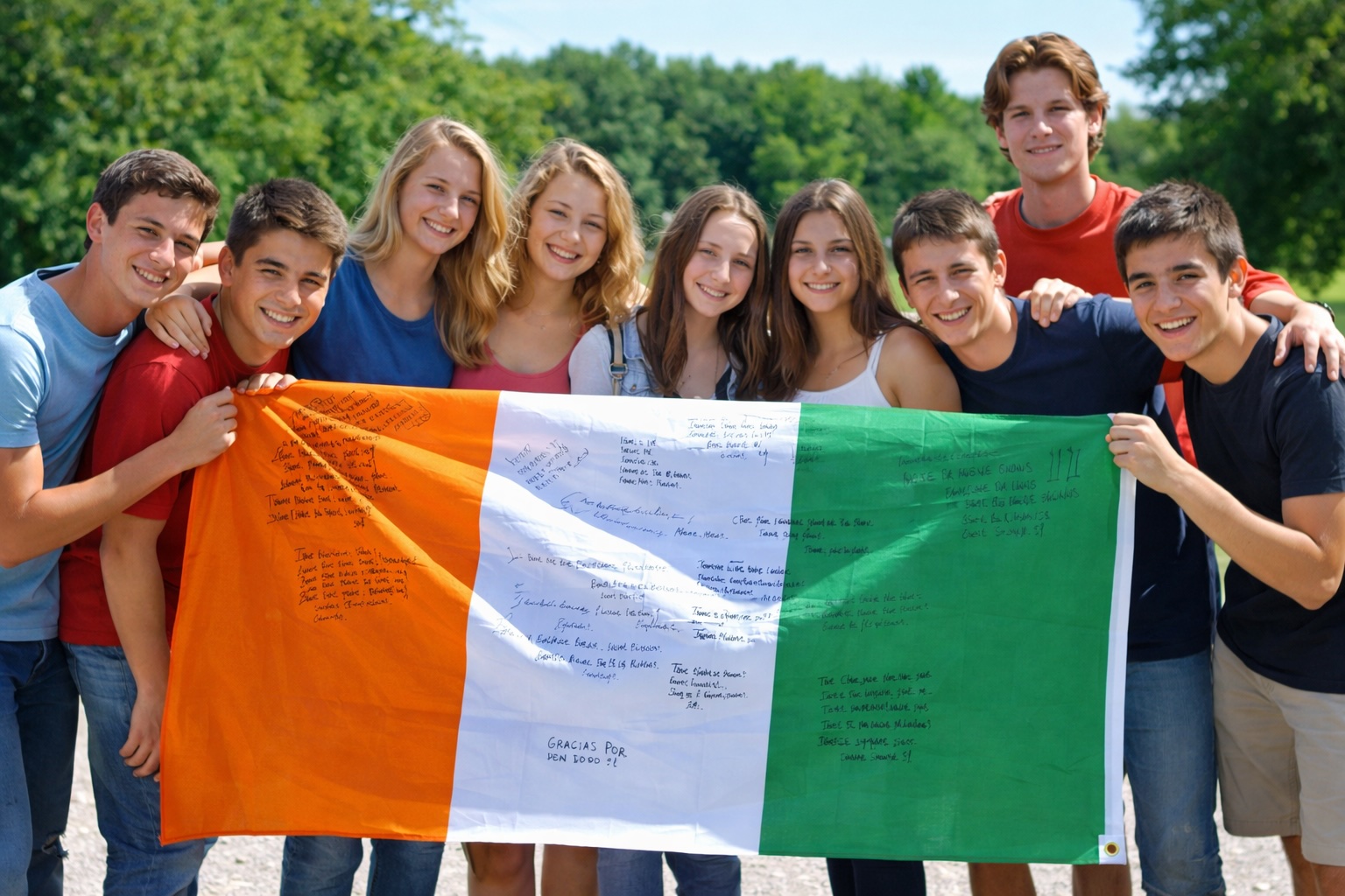 Estudiantes internacionales en su colegio de Irlanda