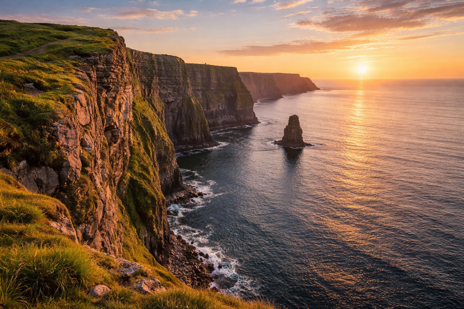 Paisaje de Irlanda, destino educativo seguro y cercano a España